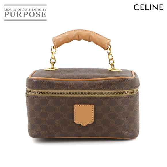 Celine Leather Brown Bag Handbag Macadam Vanity - Picture 1 of 9